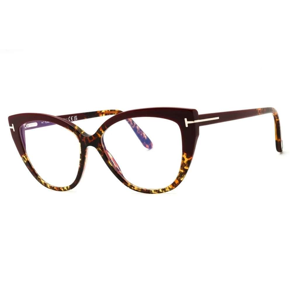 NWT Tom Ford FT5673 Havana Cat Eye 54mm Eyeglasses